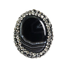 Factory Sale Obsidian Jewelry Bead 25*20mm